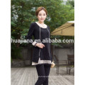 fashion Organza collar woman's cashmere knitting dress